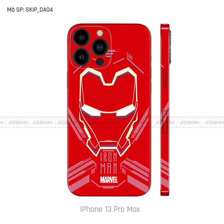 Miếng Dán Skin IPhone IRon Man Chất Liệu Film Chính Hãng |DA04| Dán Lưng Viền IPhone Chống Xước, Bền Màu, Cắt Khuôn Sẵn