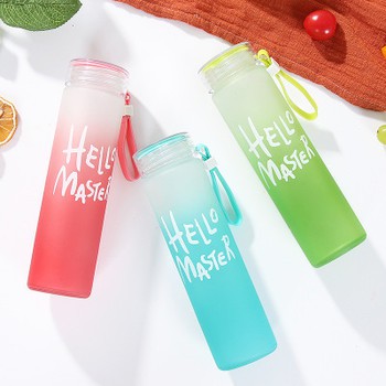 Chai đựng nước thủy tinh Hello Master 400ml&amp;480ml , bình thủy tinh đựng nước Hello Master