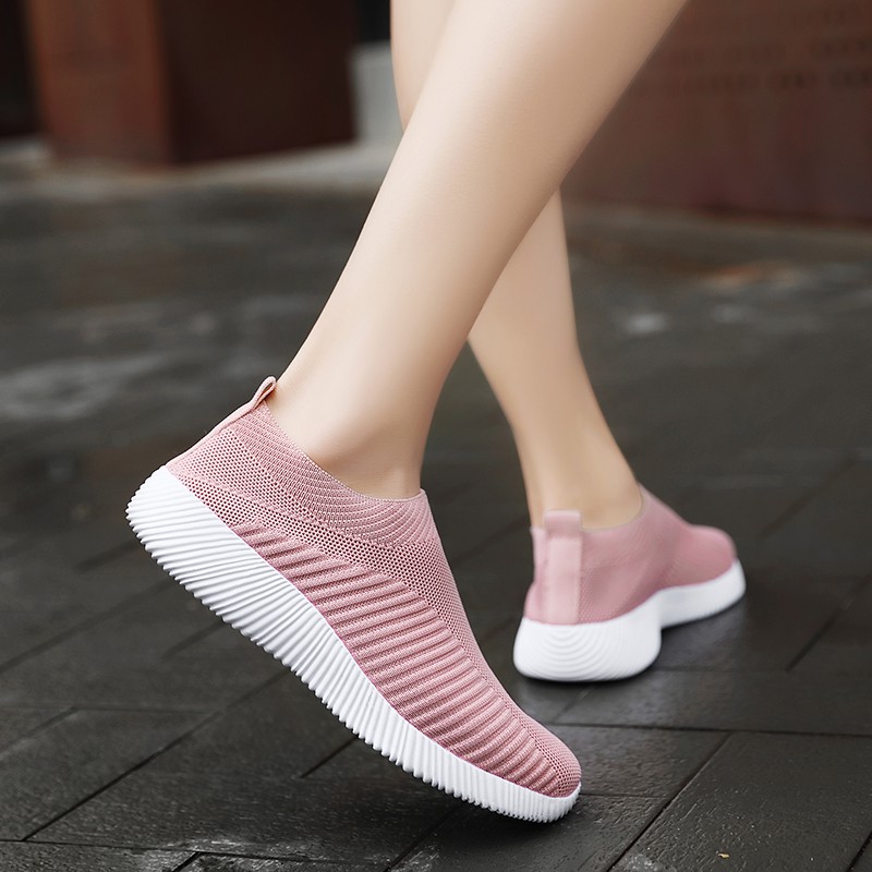 [ Mã 12FASHIONSALE1 giảm 10K đơn 50K ] Giày Sneaker Yozoh Màu Hồng Dành Cho Nữ Kích Thước 35-43