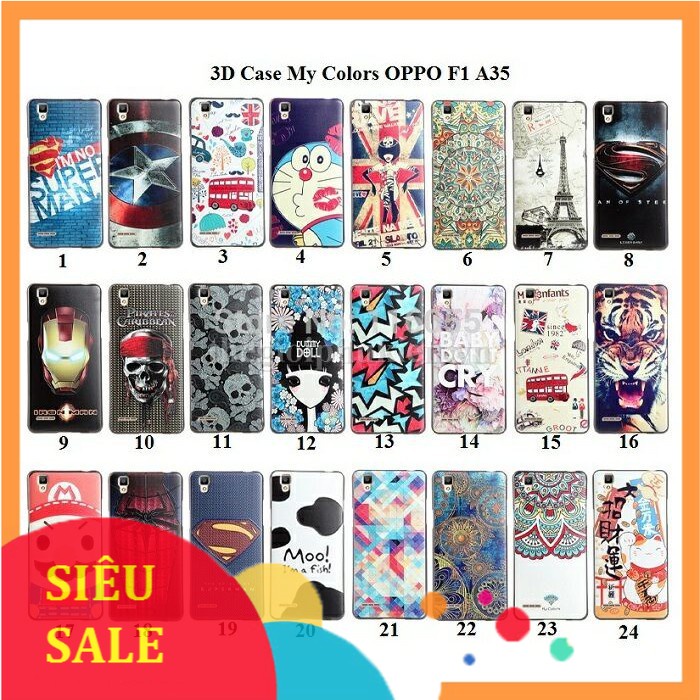 Ốp lưng hình sần in 3D chính hãng My Colors cho OPPO F1 A35.