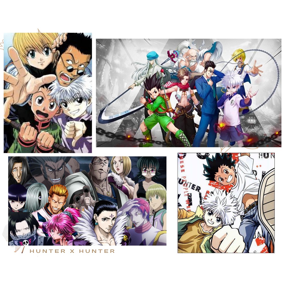 Ảnh Postcard Hunter X Hunter có dán sticker in hình anime - Quà Tặng