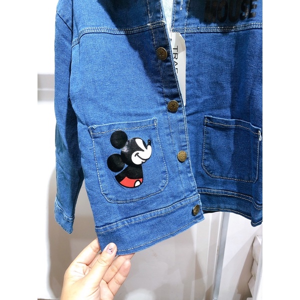 A700b - Áo khoác denim lót lông Zara kids