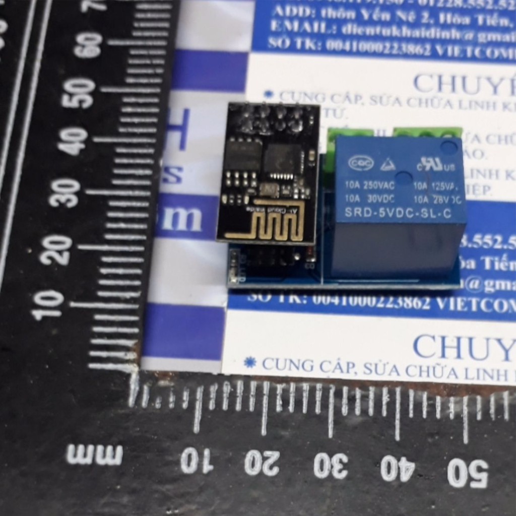 module 1 RELAY 5V điều khiển thiết bị qua wifi IoT ESP-01S, có nút Reset kde4689