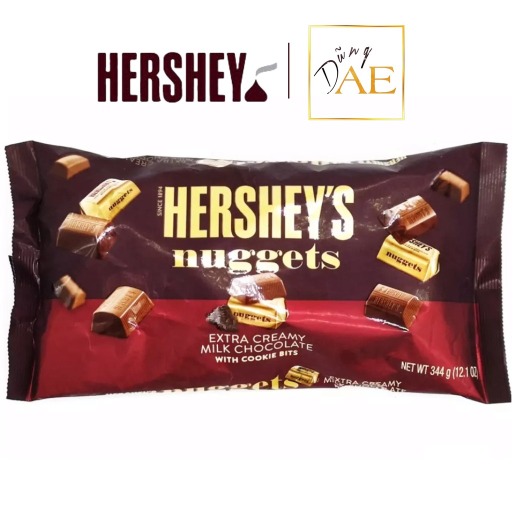 Kẹo Socola Hershey’s Nuggets Cookies ‘N’ Creme White Chocolate 344g