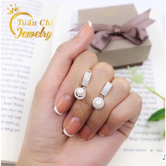 Bông Tai Nữ  ⚡FREESHIP ⚡Khuyên Tai Nữ Bạc Ta Cao Cấp Kết Hợp Ngọc Trai Nhân Tạo Sang Trọng, Trẻ Trung, Nữ Tính