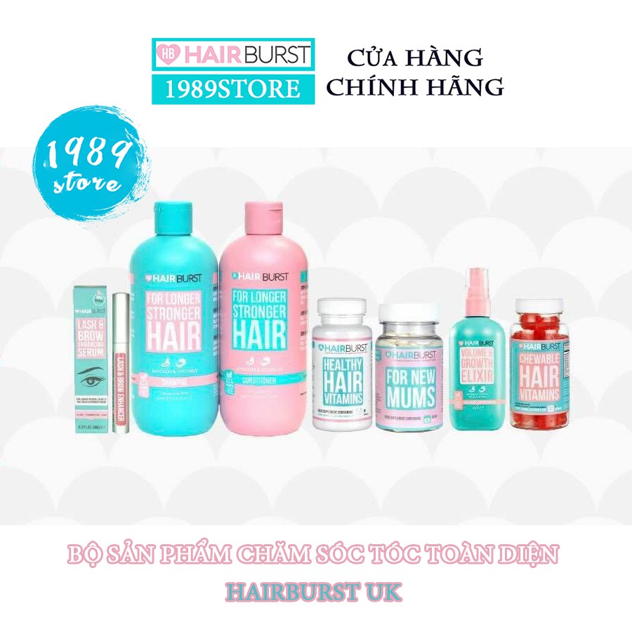 HAIRBURST - Bộ Chăm Sóc Tóc Toàn Diện, Dưỡng Tóc Khỏe Mạnh Từ Bên Trong - 1989Store Phân Phối Chính Hãng