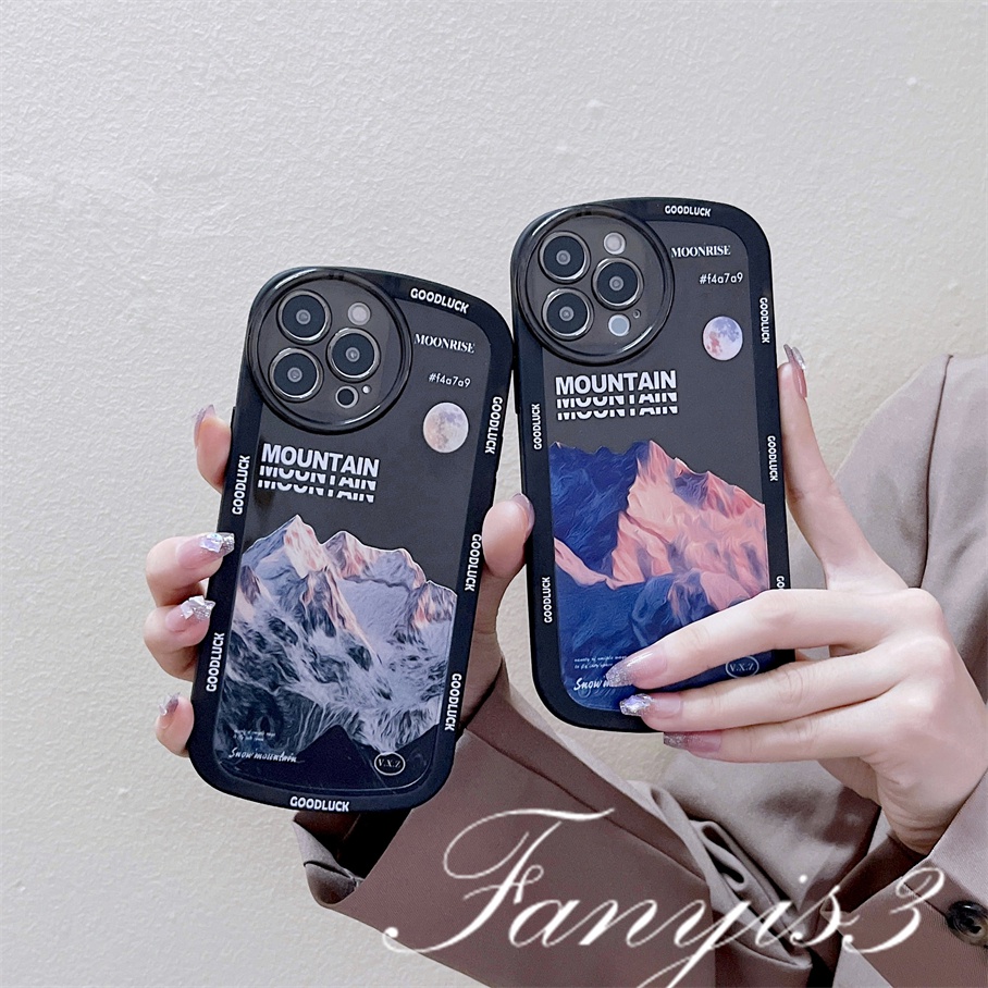 Ốp Điện Thoại TPU Mềm Họa Tiết Ngọn Núi Tuyết Cho iPhone 14 13 12 11 Pro Max X XR Xs Max 8 7 Plus SE 2020