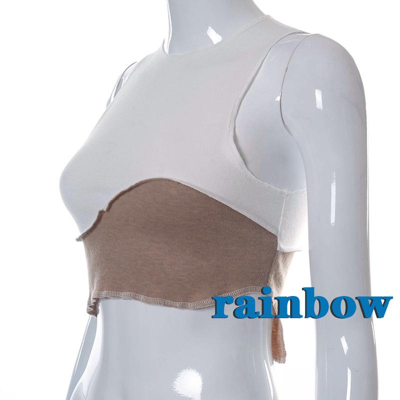 Áo Thun Sát Nách Cổ Tròn Phối Màu Cầu Vồng Thời Trang Cho Nữ | BigBuy360 - bigbuy360.vn