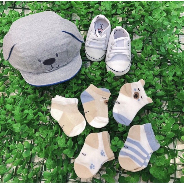 Set 5 đôi tất kids socks cổ ngắn cho bé