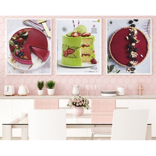 Set 3 Ảnh Trang Trí Phòng Bếp, Nhà Hàng, Quán Ăn - Ép Sẵn Plastic
