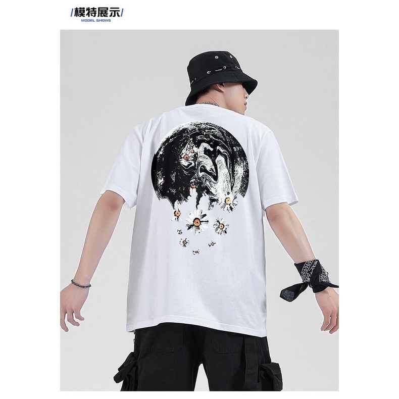 Áo phông nữ form rộng, áo thun nam cổ tròn tay lỡ Unisex đủ mẫu trắng đen | BigBuy360 - bigbuy360.vn