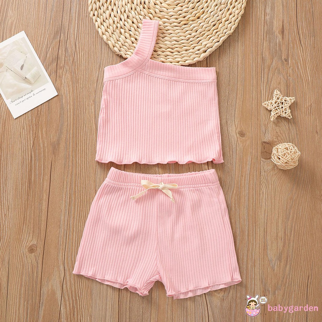 Set áo tank top kèm quần ngắn hợp thời trang cho bé gái mặc hàng ngày