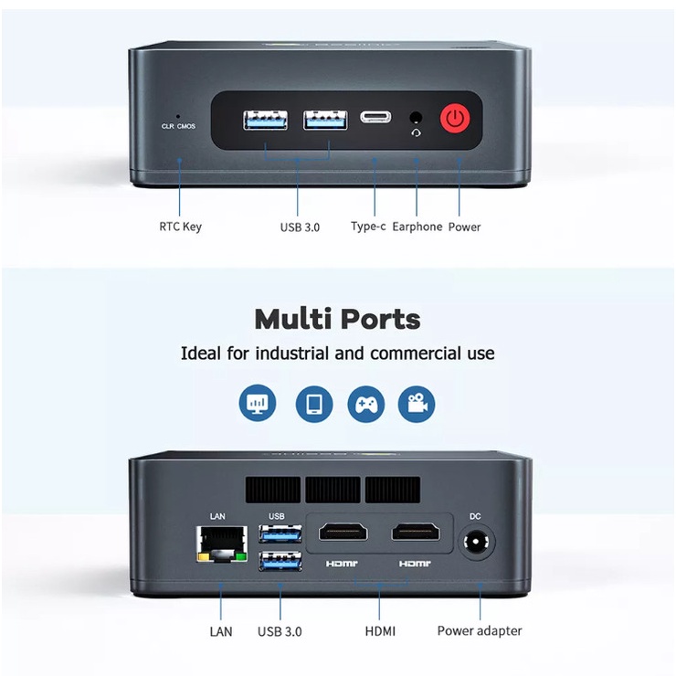 Beelink U59 Mini Pc Windows 11 Pro,8GB DDR4 256GB SSD Intel 11th Generation Processors N5095 4C 4T Up to 2.9Ghz