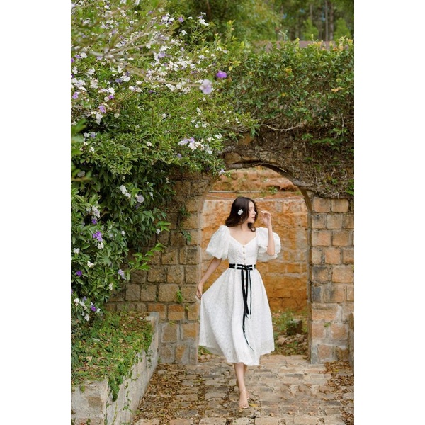 Oceana London - Đầm tay phồng Amari Dress