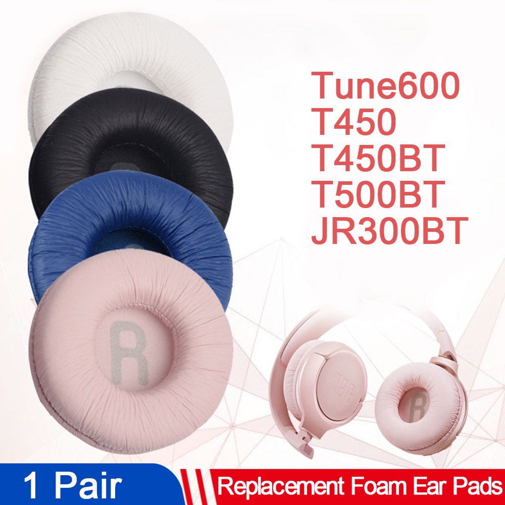Cặp đệm chụp tai nghe VIRWIR thay thế da PU mềm mại 70mm dành cho JBL Tune 600 T450 T450BT T500BT JR300BT