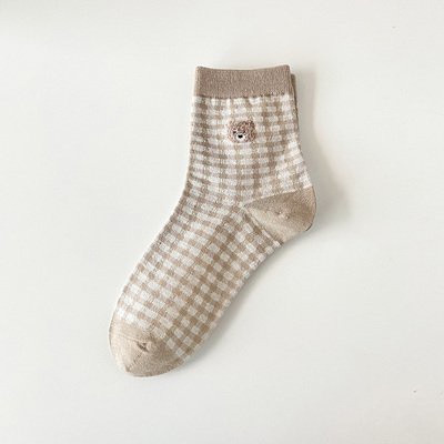 Tất nữ vớ nữ cổ ngắn họa tiết gấu cute dễ thương phong cách Hàn Quốc