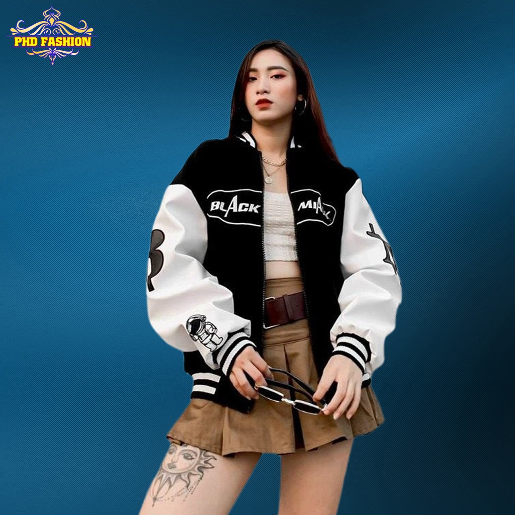 Áo bomber unisex nam lẫn nữ dù 2 lớp không bong tróc chất vải mịn không xù (màu đen), cam kết video kèm ảnh thật | BigBuy360 - bigbuy360.vn