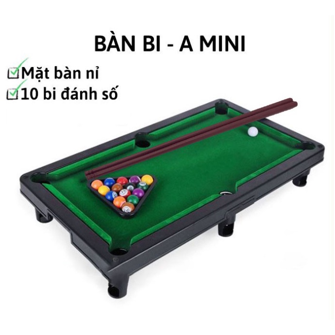 Bộ Bàn Bi Da 6 Lỗ Vuông Lớn 50x37x10cm