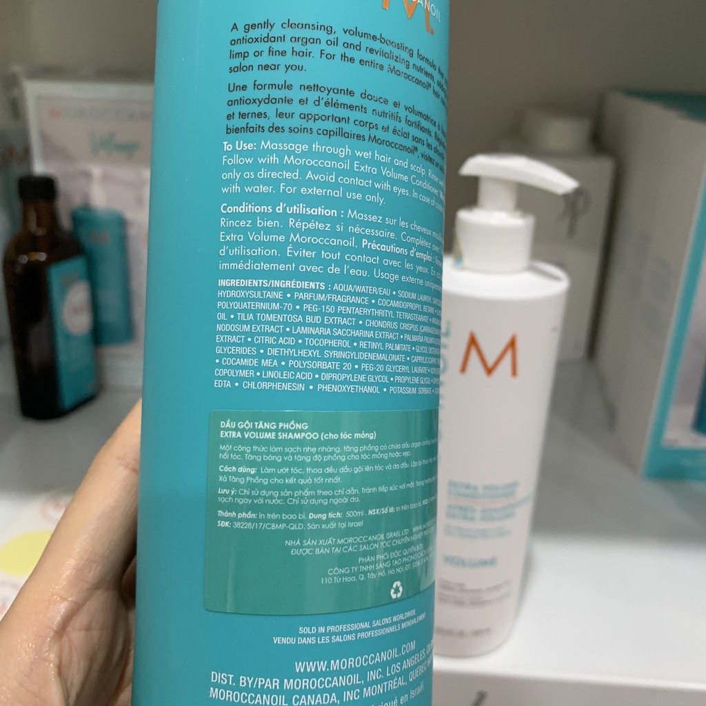 Dầu gội xả Moroccanoil Extra Volume tăng phồng 500 ml -1000 ml