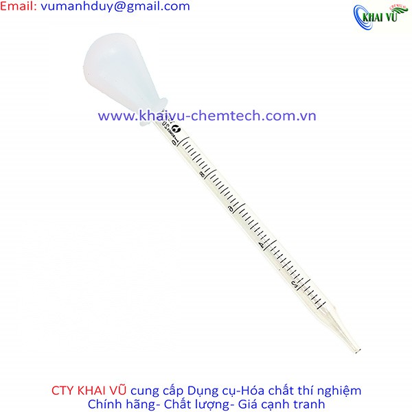 Ống hút Thủy tinh Pipette Chia vạch,  pipet thẳng thủy tinh 1ml 2ml 5ml 10ml