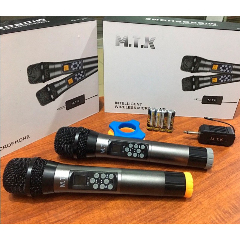 Micro không dây MTK 1 chuyên hát karaoke gia đình, micro oto, thu âm livestream, tùy chỉnh Bass,Treble trên thân mic