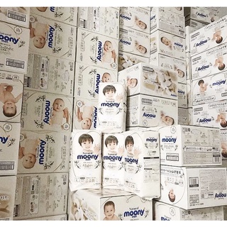Bỉm tã MOONY NATURAL Nội Địa Nhật dán/quần
