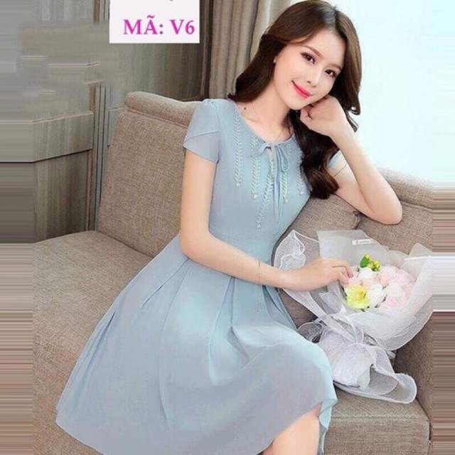 100 Đầm mẫu xanh hàng si hàng thùng ( hình ảnh chỉ mang tính chất minh hoạ live )