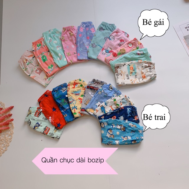 SALE !! Set 10 Quần Chục Dài Bozip Cho Bé Gái/Trai 6-17kg