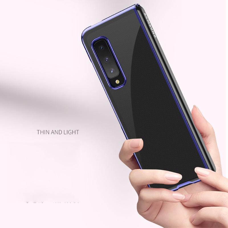Ốp Điện Thoại Cứng Trong Suốt Mạ Điện Sang Trọng Chống Sốc Cho Samsung Galaxy Fold 1 Z Fold 2 Fold 3 Z Flip 3 Z Flip 5g