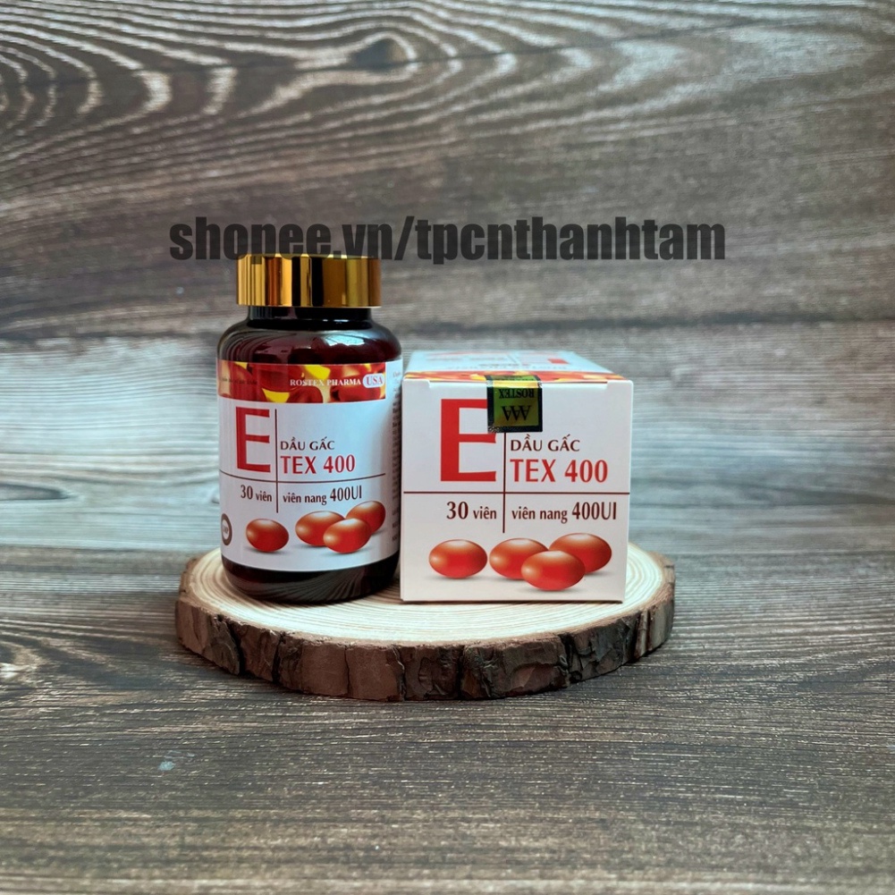 Viên uống đẹp da Vitamin e đỏ bổ sung dầu gấc,tinh dầu lô hội, làm sáng da, trắng da - Chai 30 viên