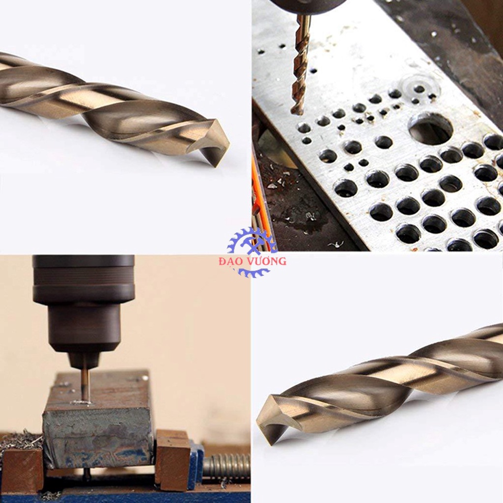 Mũi khoan INOX, kim loại  HSS Co5% TOLSEN Công Nghiệp màu vàng   75140 - 75156