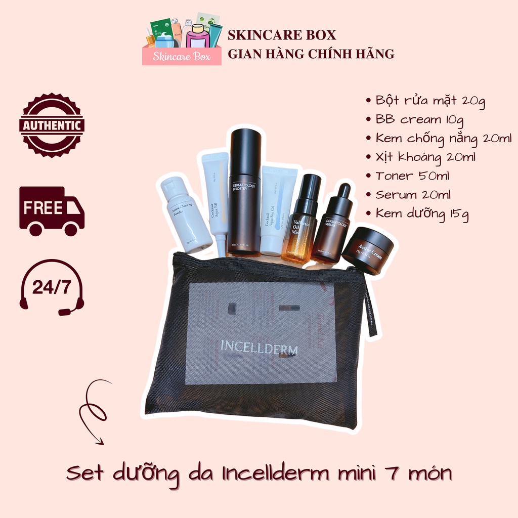 SET DƯỠNG DA INCELLDERM MINI 7 MÓN