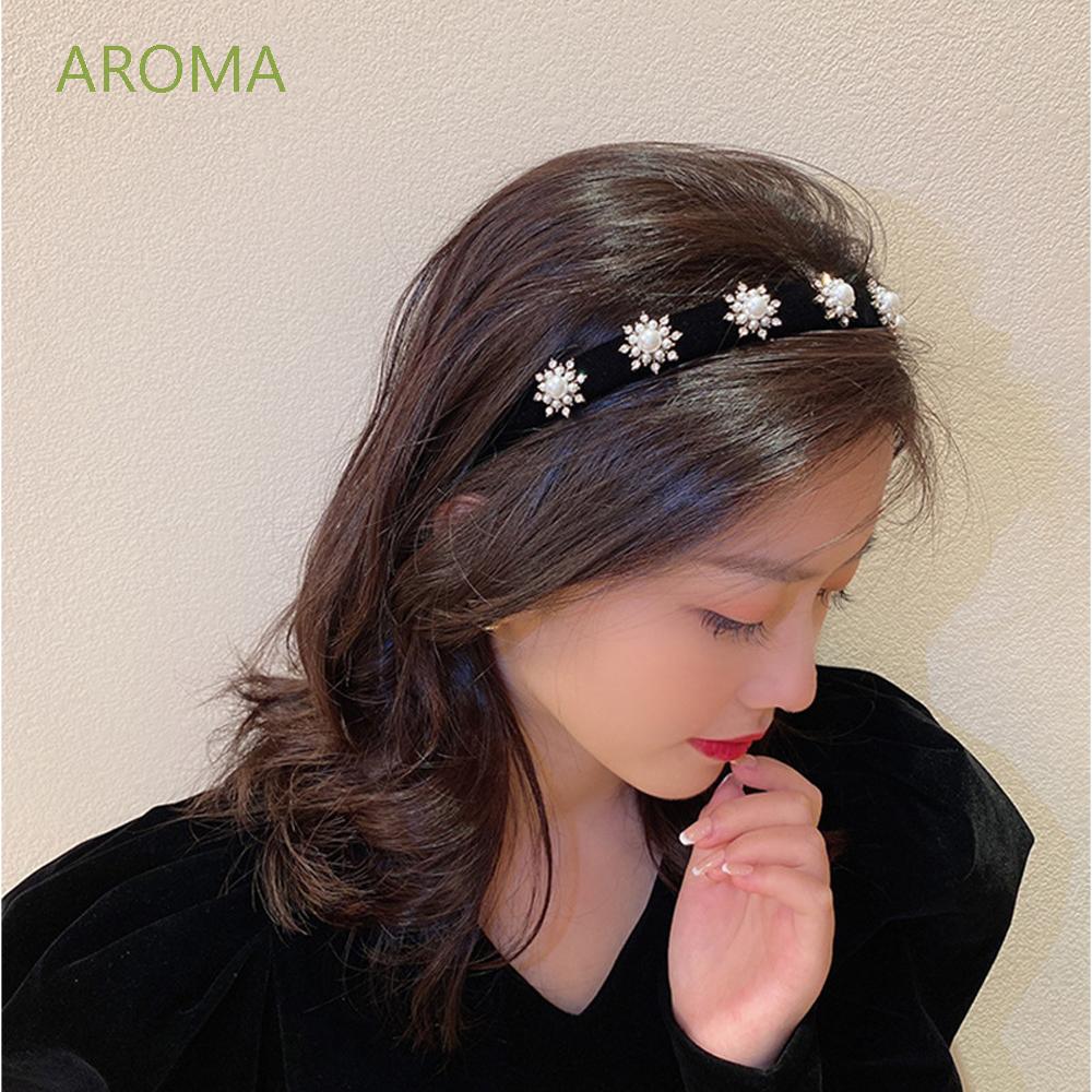 Băng Đô Cài Tóc Hình Bướm Đính Ngọc Trai Nhân Tạo Thời Trang