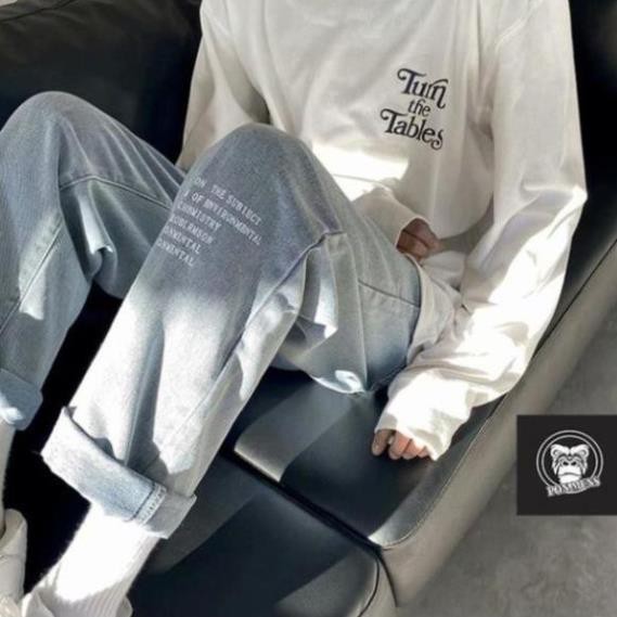 Quần JEAN NAM ỐNG RỘNG màu xanh nhạt và đen Pon.mens | BigBuy360 - bigbuy360.vn