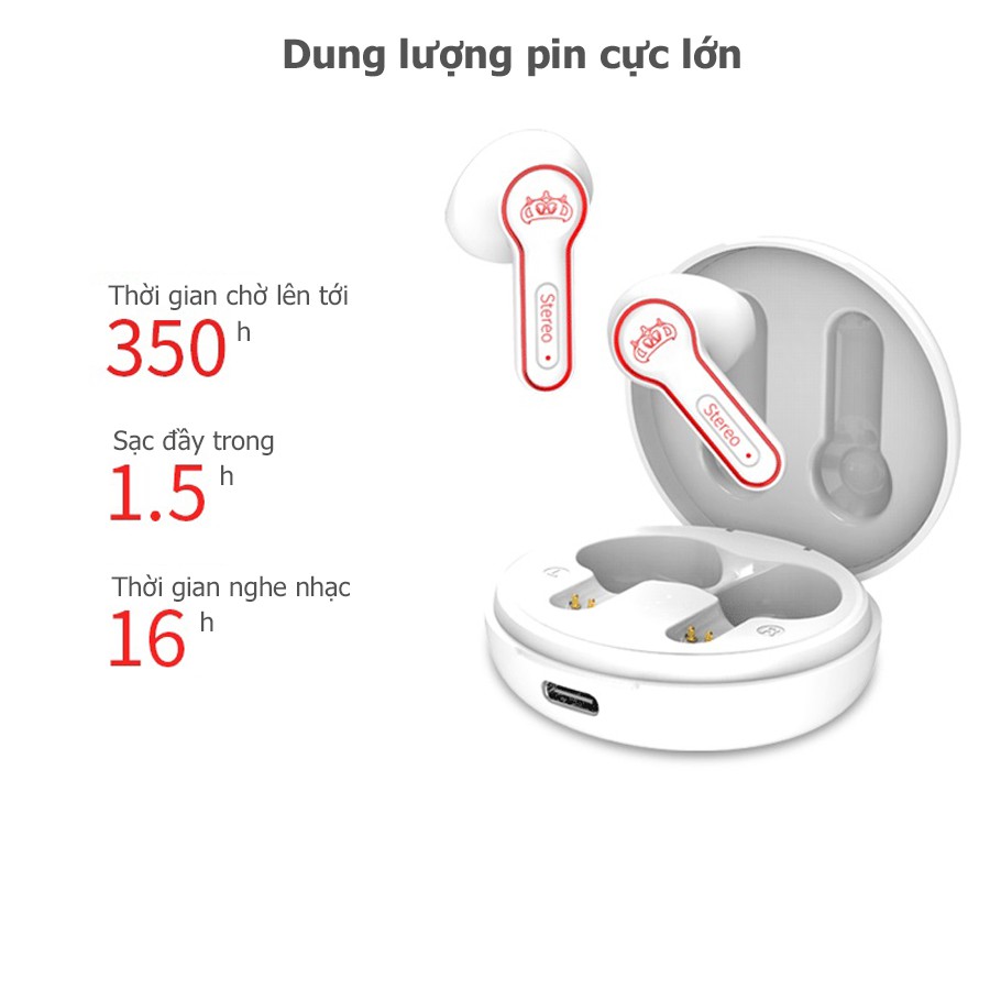 Tai Nghe Bluetooh Không Dây TWS-H3, Chip Mới Hiện Đại Nhất, Chống Ồn, Chống Nước Bảo Hành 12 Tháng, Lỗi 1 Đổi 1 6 Tháng