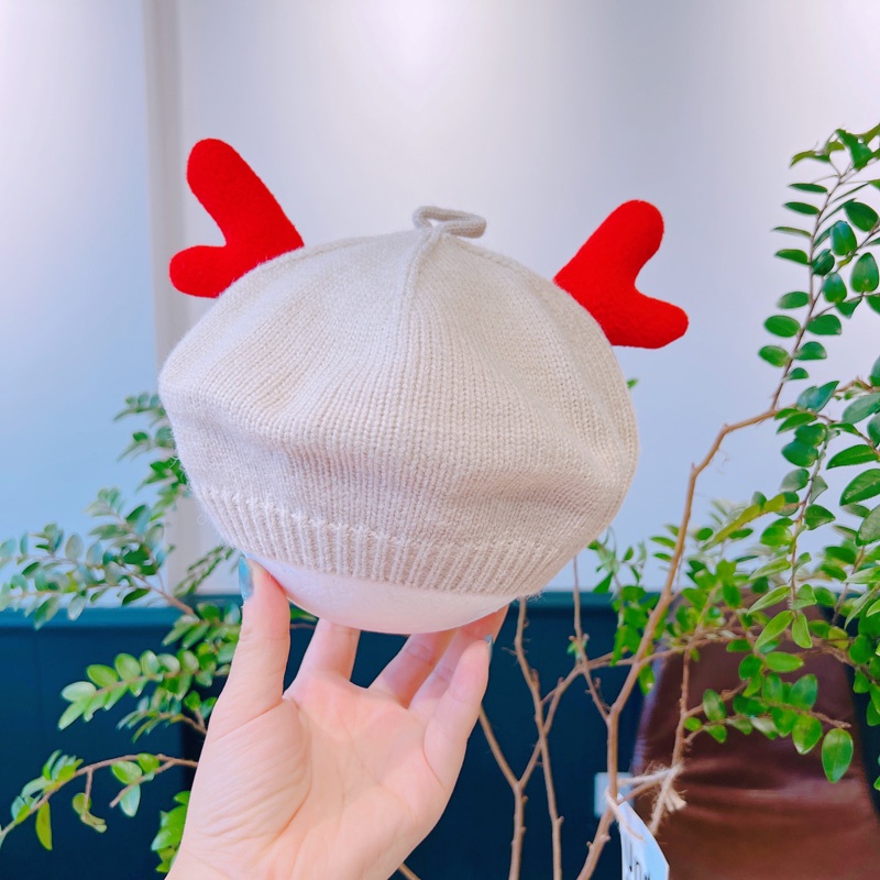 Mũ Beret Dệt Kim Phong Cách Thu Đông Mới Cho Bé Gái