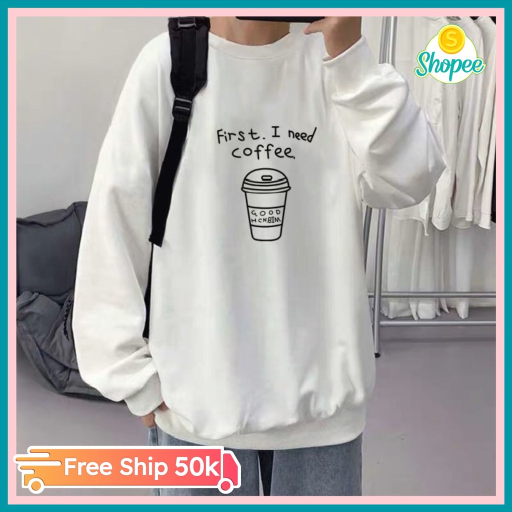 Áo hoodie nam nữ Coffee Bimstorez dáng rộng chất nỉ bông dày dặn