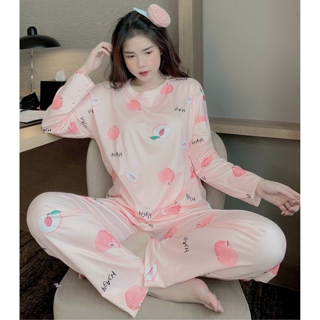 Bộ đồ bầu dài tay và cho con bú M427 chất cotton sữa cao cấp freesize từ 45 đến 70kg