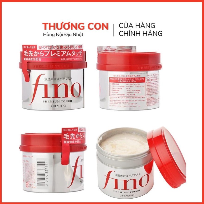 Kem ủ dưỡng tóc Fino Shiseido Premium Touch 220g Nhật Bản cải thiện tóc hư tổn giúp tóc suôn mượt