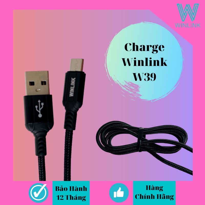 DÂY CÁP SẠC WINLINK W39 MICRO CHO ANDROID (Oppo,Samsung, Nokia, Vivo)