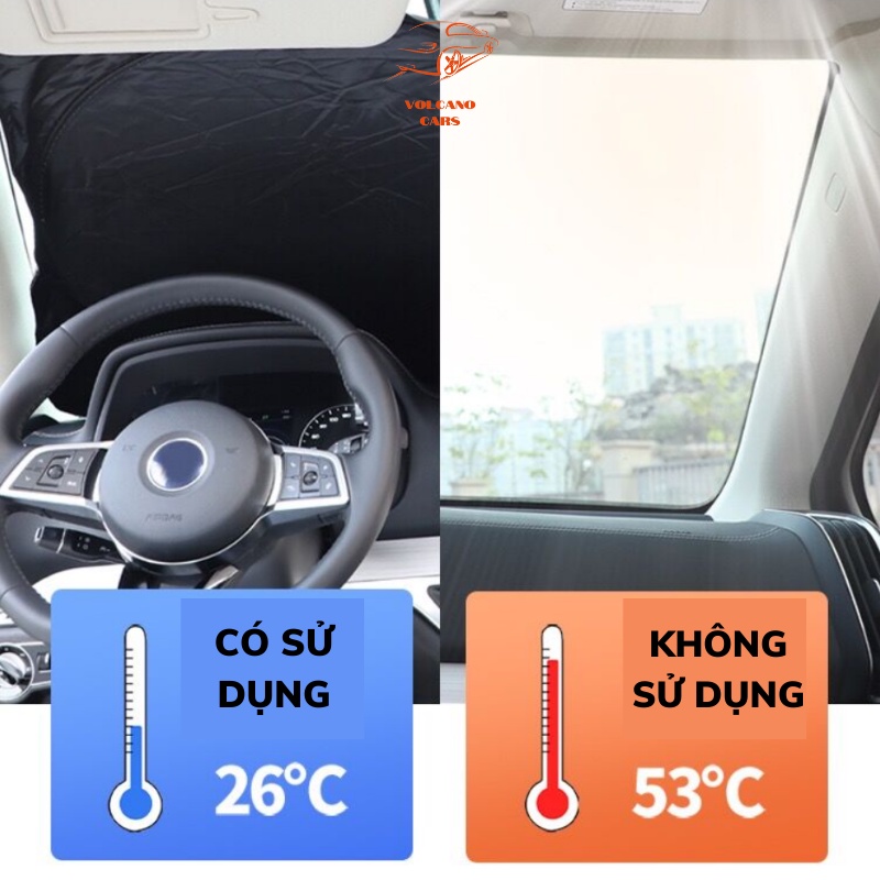 Tấm che nắng ô tô, tấm chắn nắng xe hơi tráng bạc combo 6 tấm chống nóng, cách nhiệt, phản quang loại tự dính đa năng