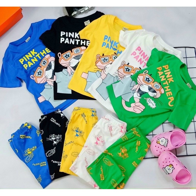 (14-20kg) Bộ thun cotton bé gái trai đều mặc được