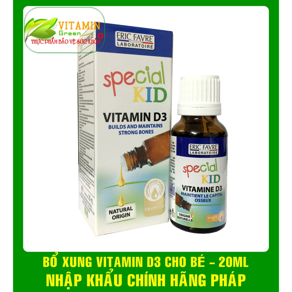 SPECIAL KID VITAMINE D3 BỔ XUNG VITAMIN D3 CHO BÉ 20ml | NHẬP KHẨU CHÍNH HÃNG PHÁP