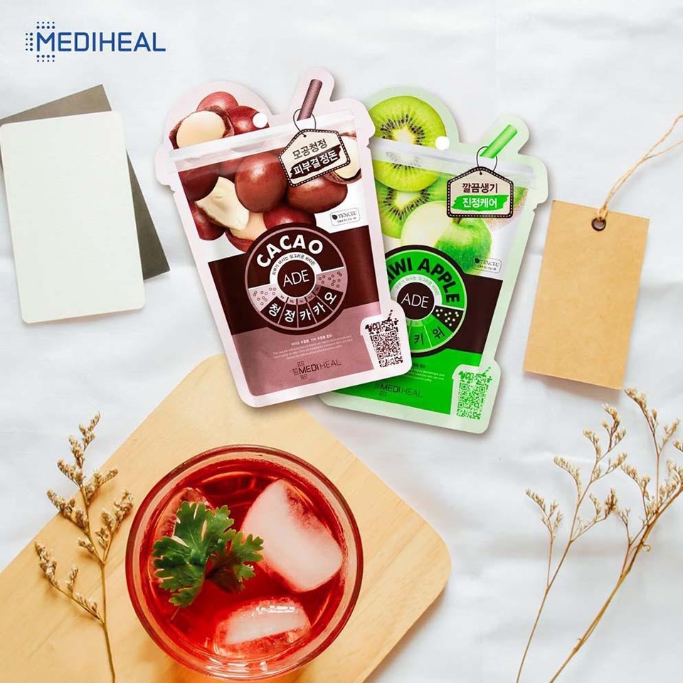 Mặt nạ Mediheal trái cây Vita mask Cacao, Lựu, Bí ngô, Kiwi Táo, Chanh 20ml