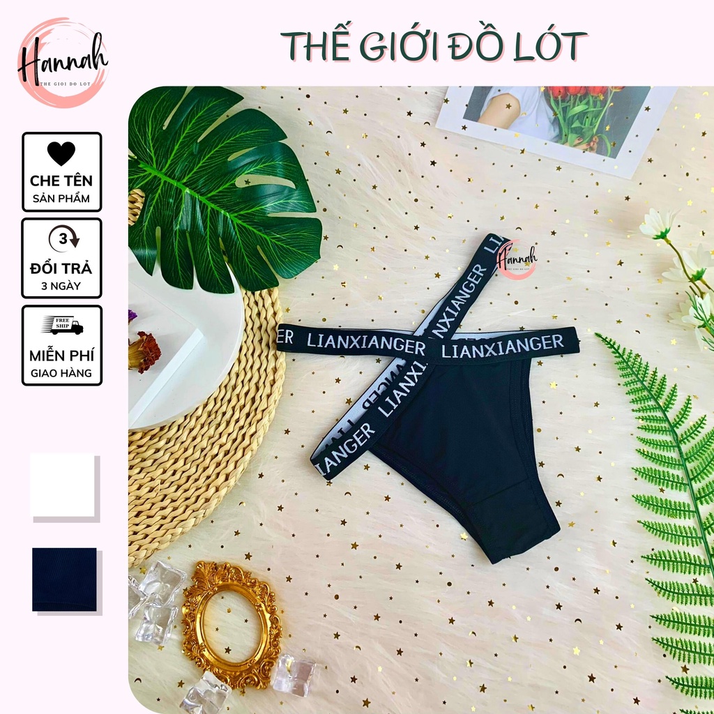 Quần lót cạp X sexy đan dây sexy gợi cảm cuốn hút chất liệu cotton cạp hếch cao HANNAH SECRET K8856