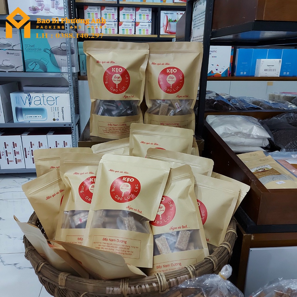 Combo 100 Chiếc Túi Zip Giấy Kraft Trắng 20x30_Bao Bì Phương Anh
