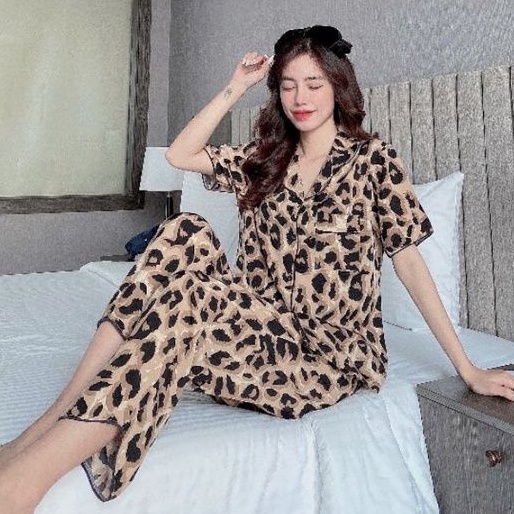 Đồ Bộ Pyjama Tay Cộc Quần Dài Lụa Mặc Nhà Đẹp Mát Mẫu Mới🎀Giảm 10K Đơn 200K | BigBuy360 - bigbuy360.vn