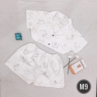 Bộ ngủ pijama cho phái nữ xinh xắn cộc tay