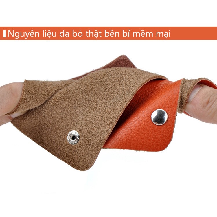 Ví Móc Khóa Đựng Chìa Khoá Cầm Tay Chất Liệu Da Cao Cấp, Bao Da Chìa Khoá Mini Tiện Lợi Giá Rẻ - V52