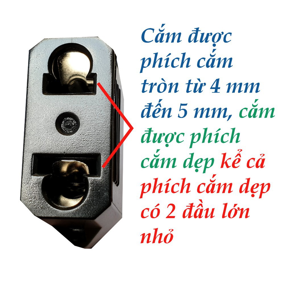 Phích cắm chuyển đổi chân cắm từ dẹp ra tròn  hoặc từ tròn ra dẹp  Chengli